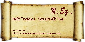 Mándoki Szultána névjegykártya